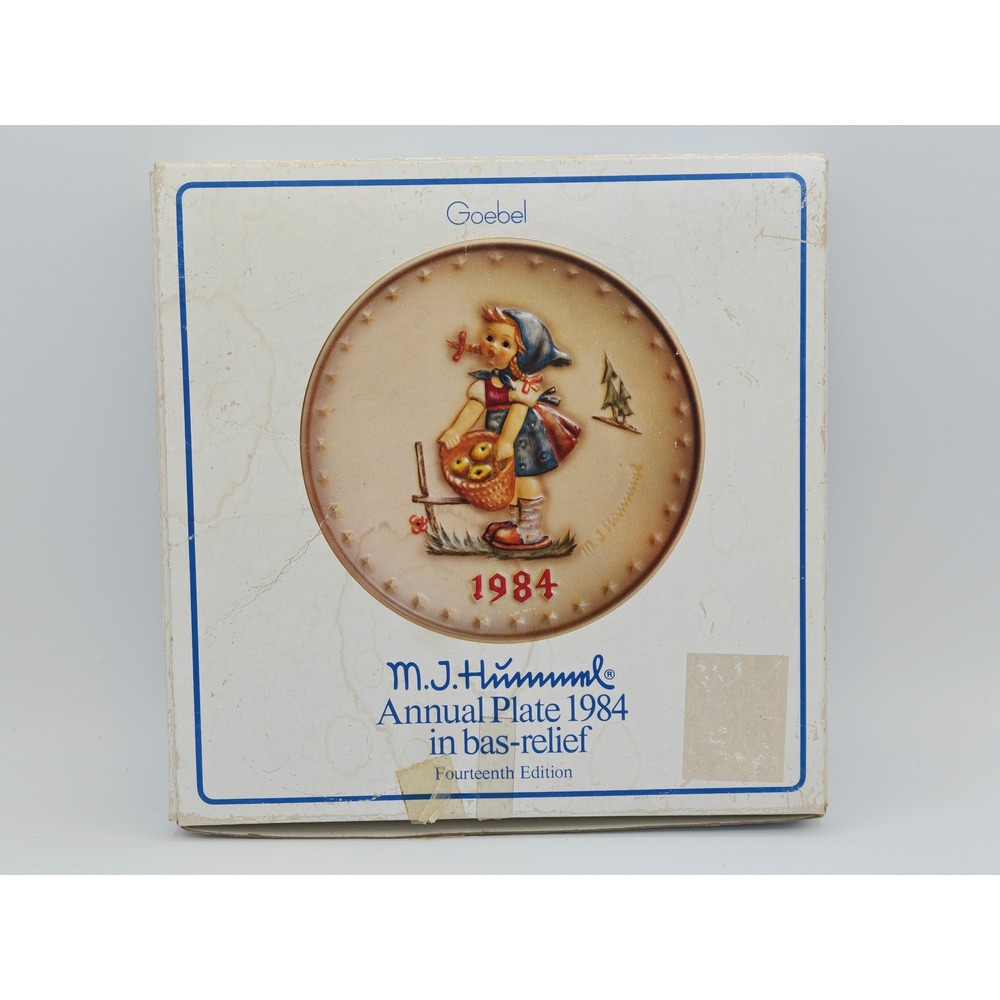 Goebel Hummel 1984 Annual Plate 14th Edition Bas-Relief Hum 277 West Germany Box